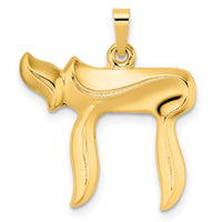 14k Polished Hollow Chai Symbol Pendant-XR2003