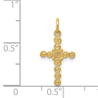 14k Small Polished Cross Charm-XR201