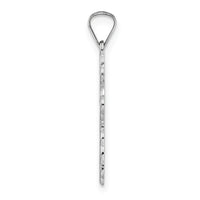 14k White Gold Polished Eastern Orthodox Solid Cross Pendant-XR2012