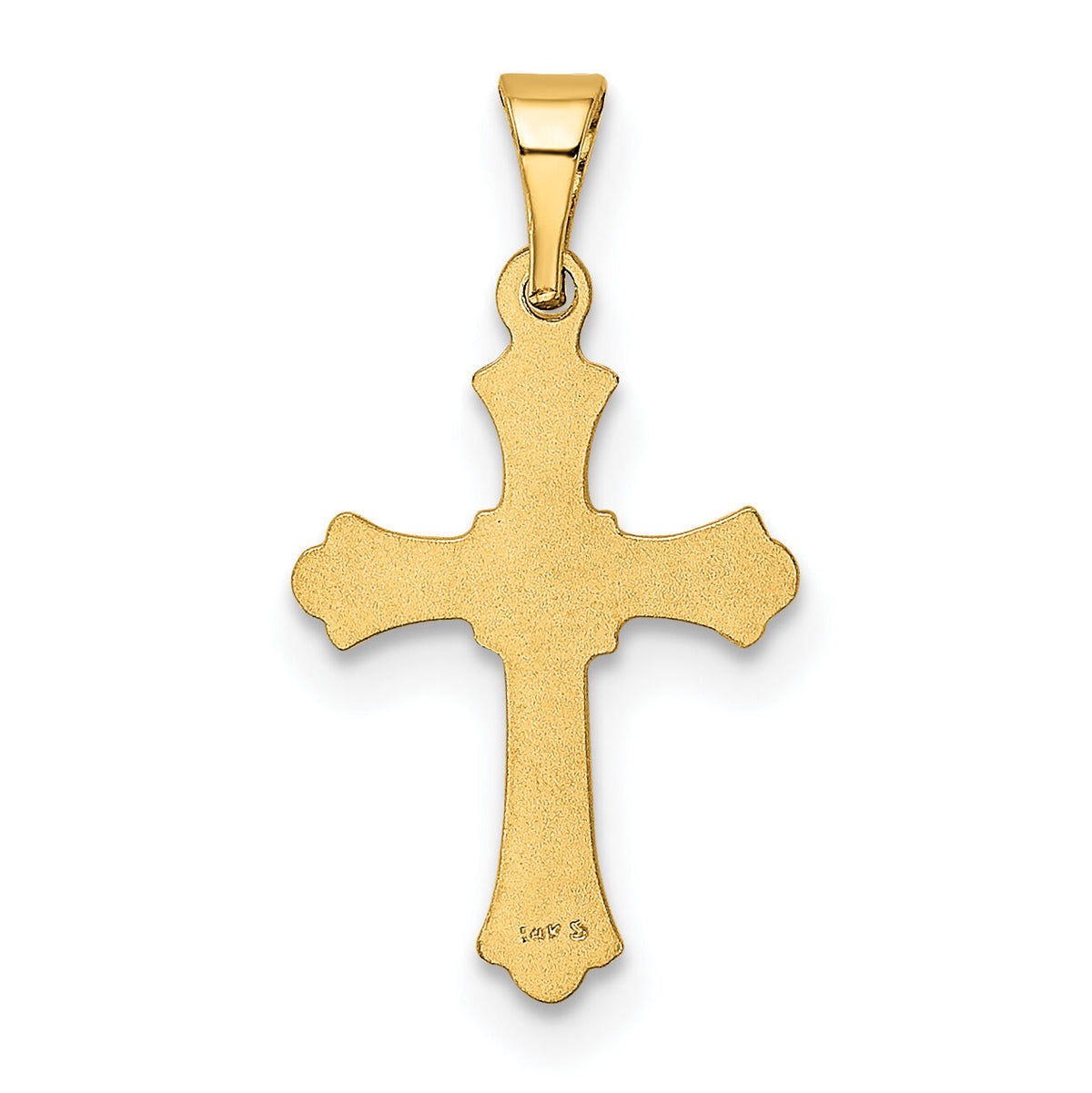 14k Budded Cross Charm-XR202