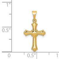 14k Budded Cross Charm-XR202