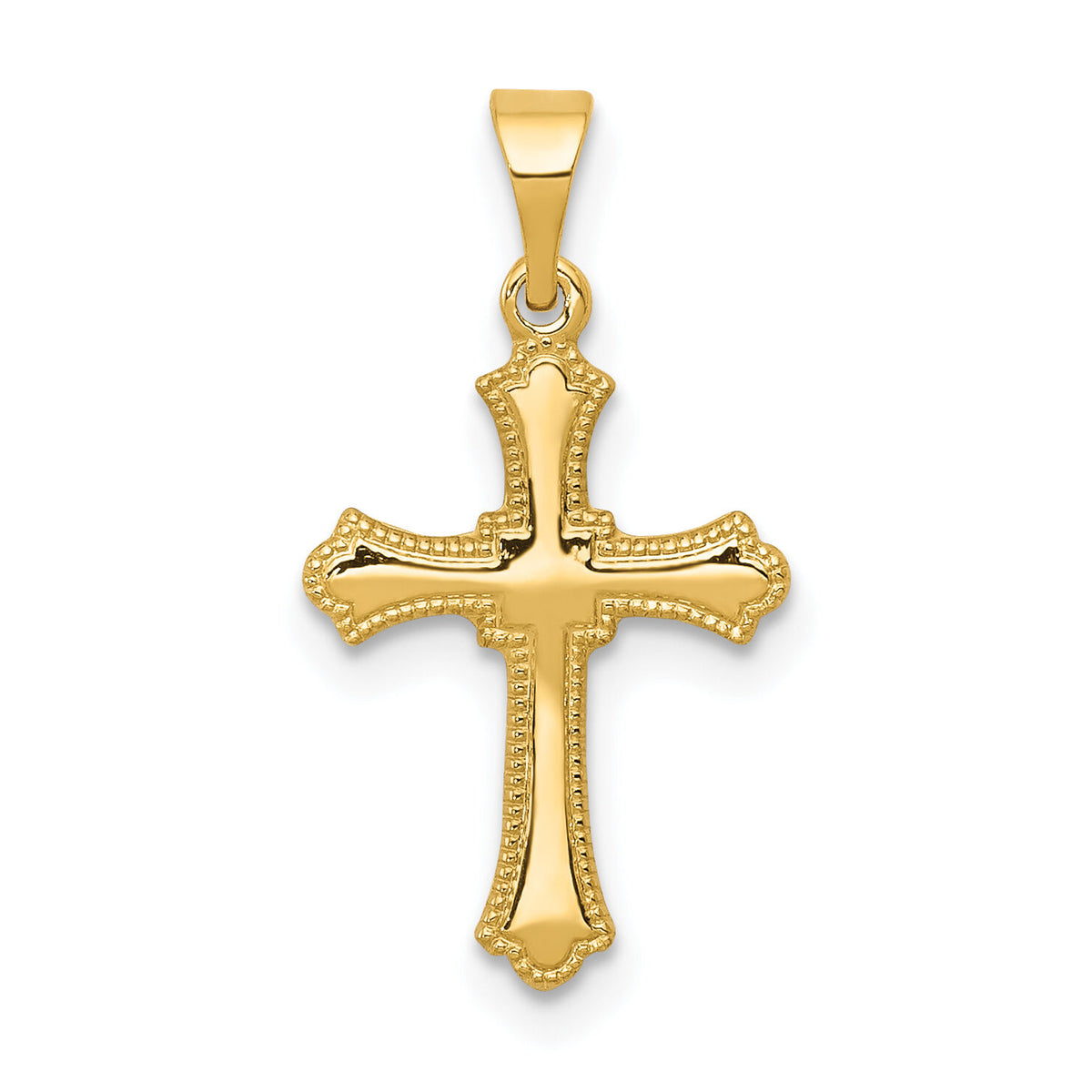 14k Budded Cross Charm-XR202