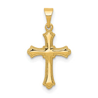 14k Budded Cross Charm-XR202