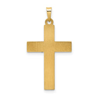 14k Two-tone Polished and Twisted Hollow INRI Crucifix Pendant-XR2036