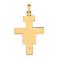 14k Two-tone Solid Crucifix Pendant-XR2053