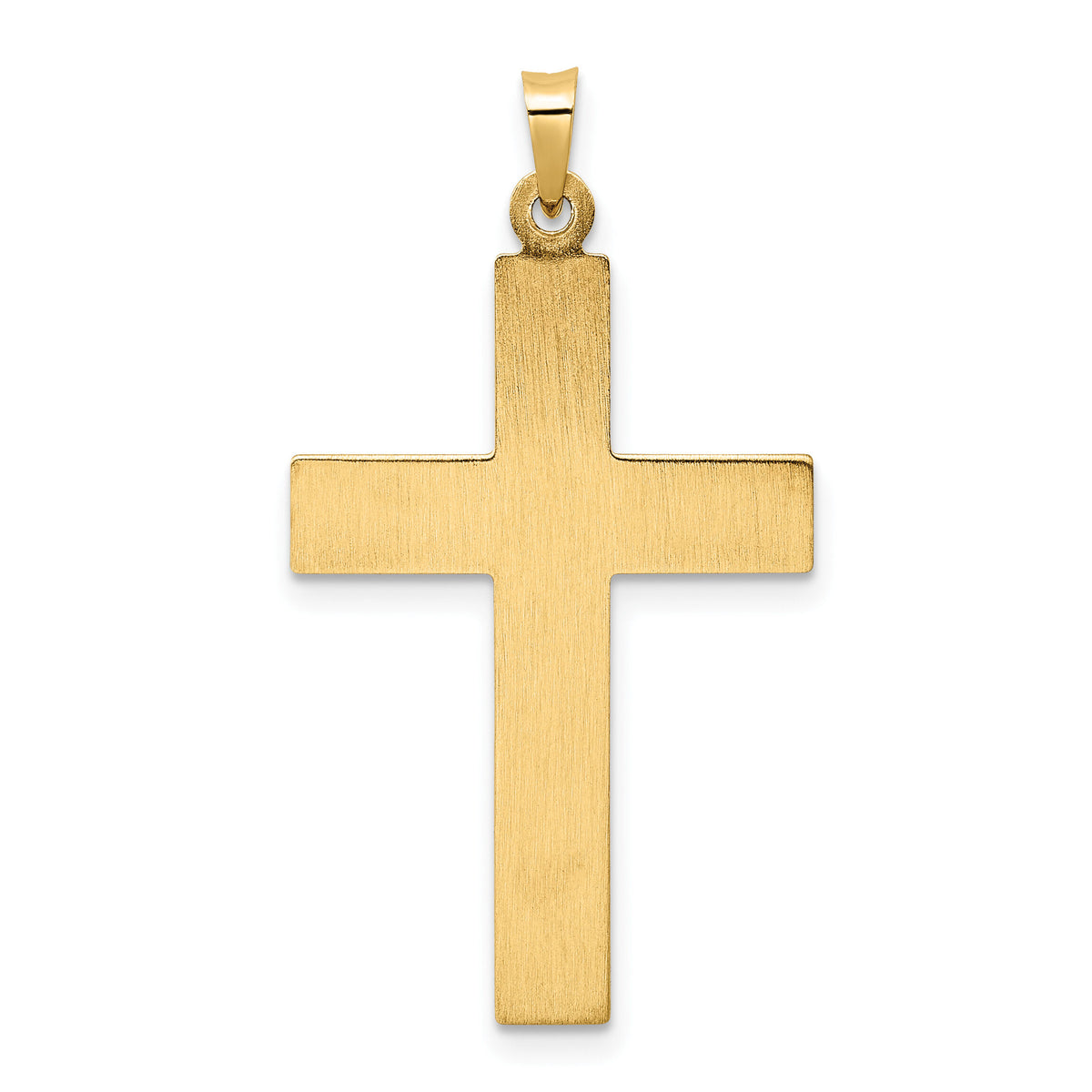 14k Two-tone Polished Hollow Rosary Cross Pendant-XR2055