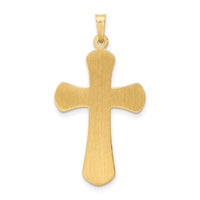 14k Two-tone and White Rhodium Hollow INRI Crucifix Pendant-XR2062