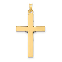 14k Two-tone Polished Solid INRI Crucifix Pendant-XR2069
