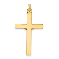 14k Two-tone Solid INRI Crucifix Pendant-XR2072