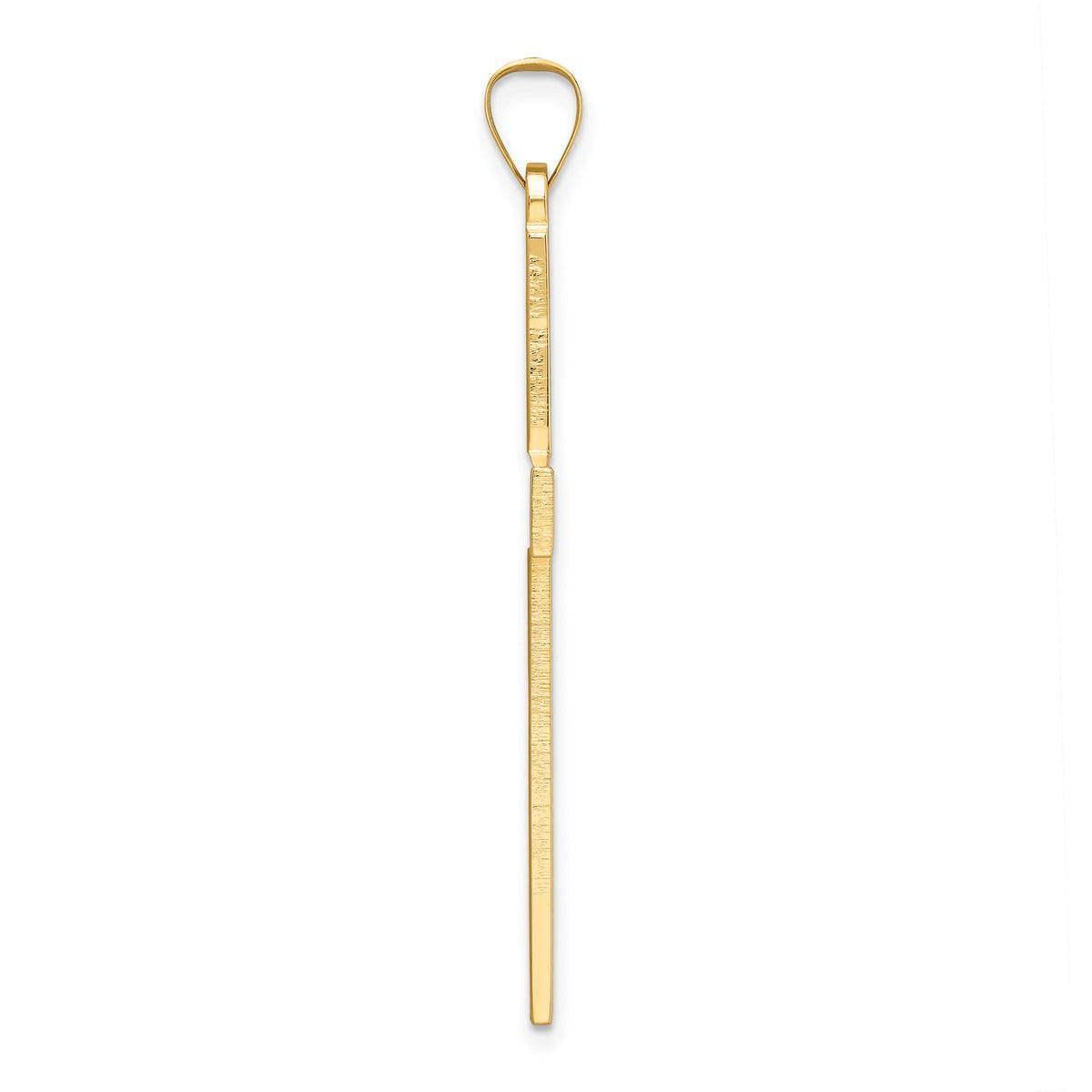 14k Polished Solid Cross Pendant-XR2077