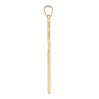 14k Polished Solid Cross Pendant-XR2077