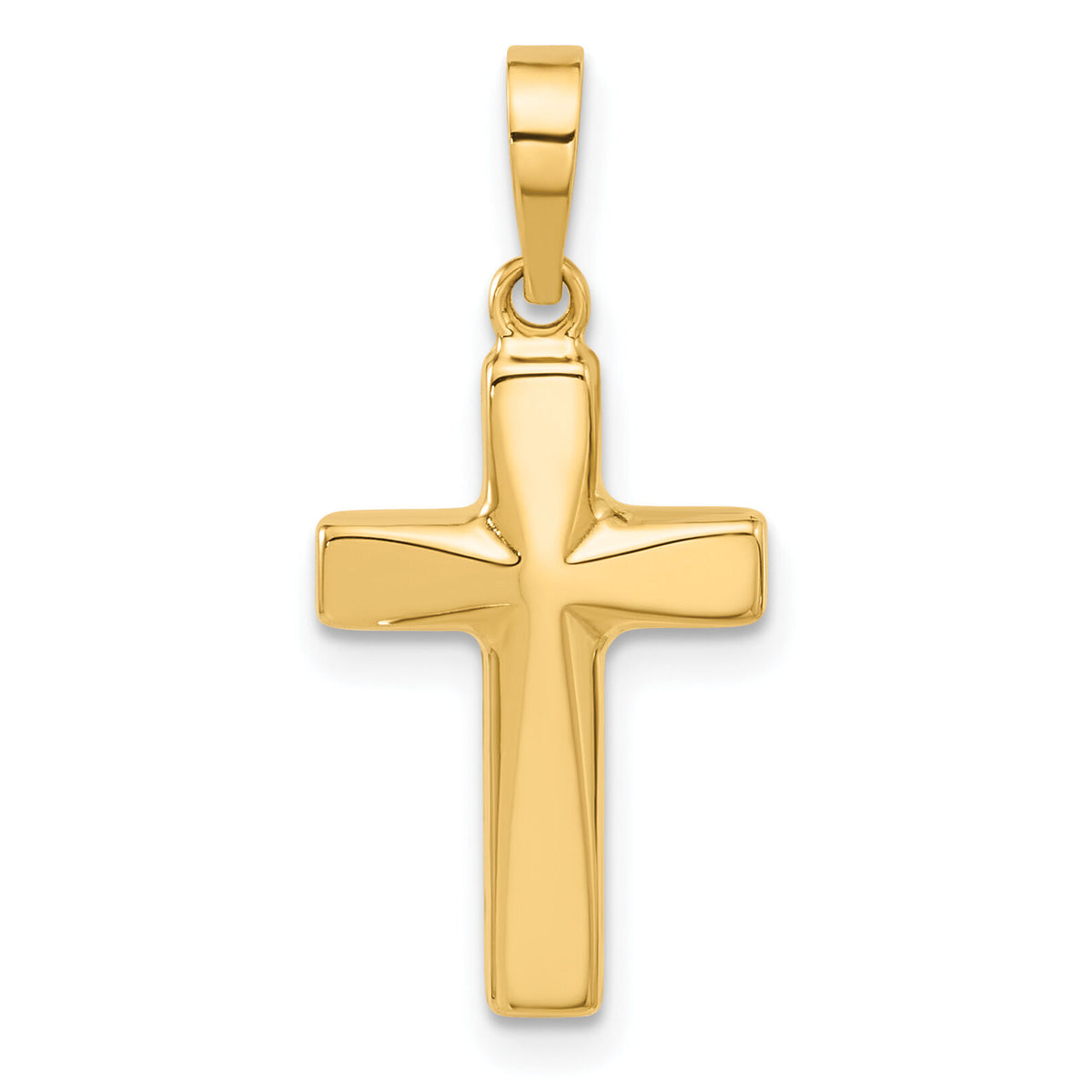 14K Polished Cross Pendant-XR2082