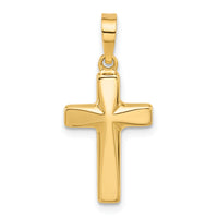 14K Polished Cross Pendant-XR2082