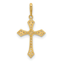 14k Polished CZ Passion Cross Pendant-XR2087
