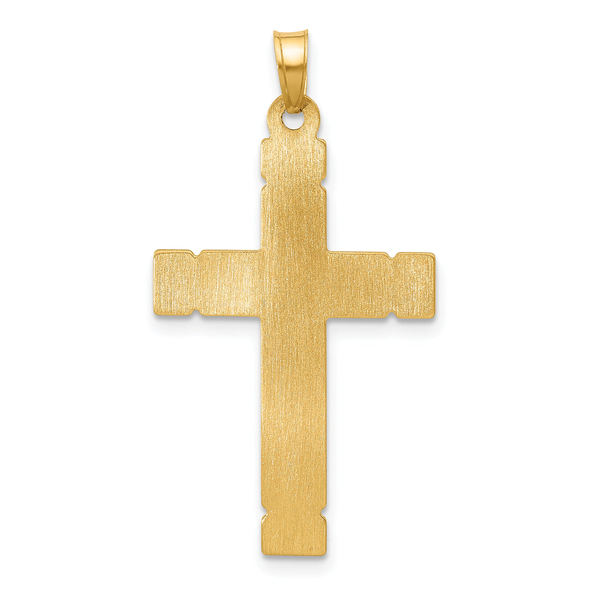 14k Two-Tone Hollow INRI Crucifix Pendent-XR2090