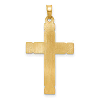 14k Two-Tone Hollow INRI Crucifix Pendent-XR2090