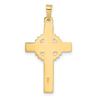 14k Two-Tone Hollow INRI Crucifix Pendent-XR2094