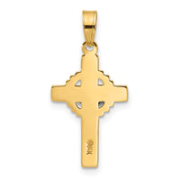 14k Two-Tone Hollow INRI Crucifix Pendent-XR2095
