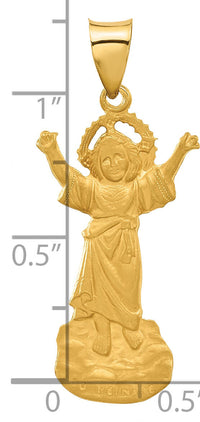 14k Hollow Divine Child Jesus Figure Charm-XR2096