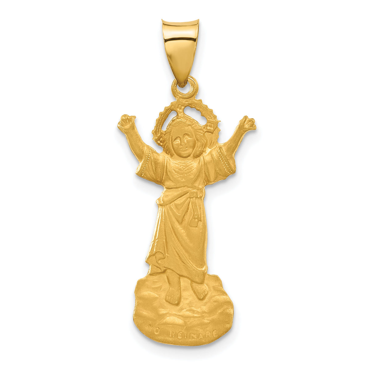 14k Hollow Divine Child Jesus Figure Charm-XR2096