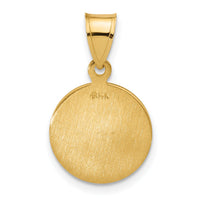 14k Polished and Satin Solid Sacred Heart of Jesus Medal-XR2097