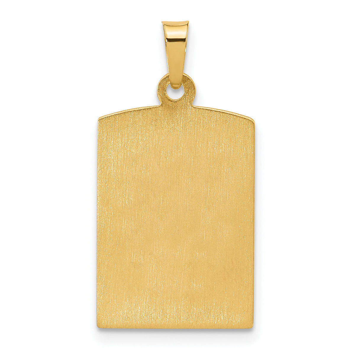 14K Rectangular Hollow Our Lady of Guadalupe Medal-XR2102