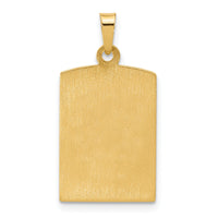 14K Rectangular Hollow Our Lady of Guadalupe Medal-XR2102