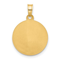 14K Hollow Our Lady of Mt Carmel Medal-XR2103