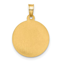 14K and White Rhodium Hollow Our Lady of Mt Carmel Medal-XR2104
