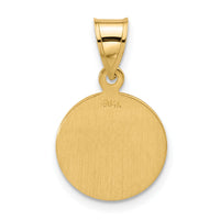 14k Polished and Satin Solid Miraculous Mary Plain Back Medal-XR2107