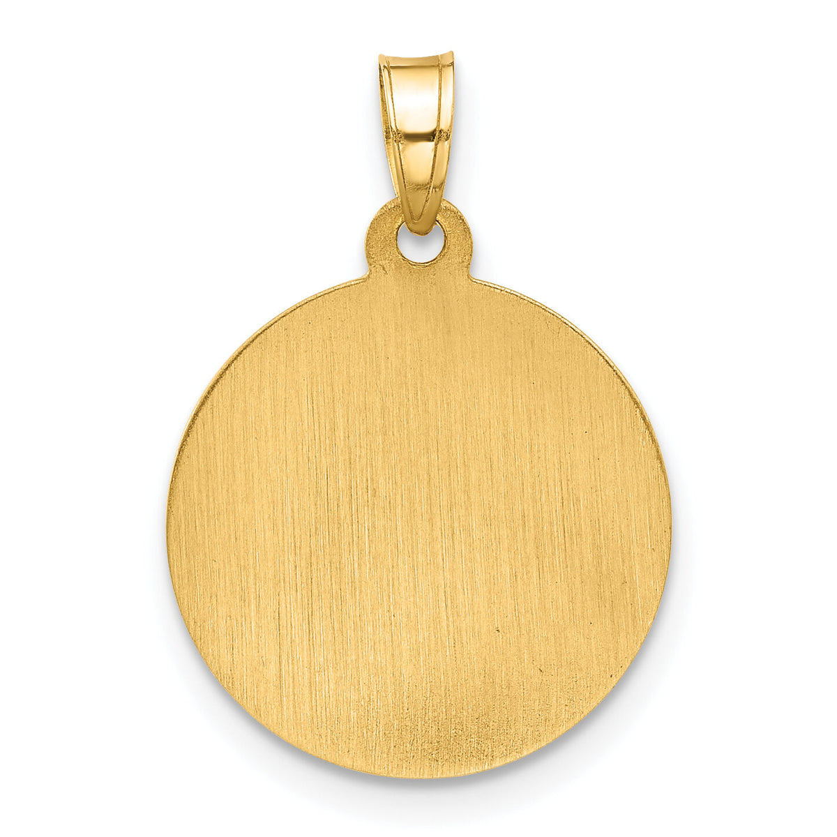 14K Hollow Miraculous Mary Plain Back Medal-XR2108