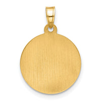 14K Hollow Miraculous Mary Plain Back Medal-XR2108