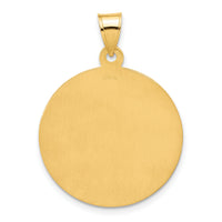 14k Polished and Satin Solid Miraculous Mary Plain Back Medal-XR2110