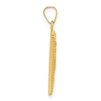 14K Rectangular Hollow Miraculous Medal-XR2126