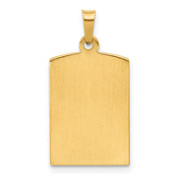 14K Rectangular Hollow Miraculous Medal-XR2126