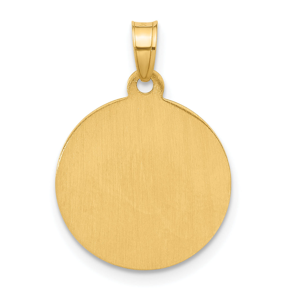 14K and White Rhodium Hollow Our Guardian Angel Medal-XR2129