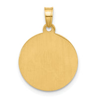 14K and White Rhodium Hollow Our Guardian Angel Medal-XR2129
