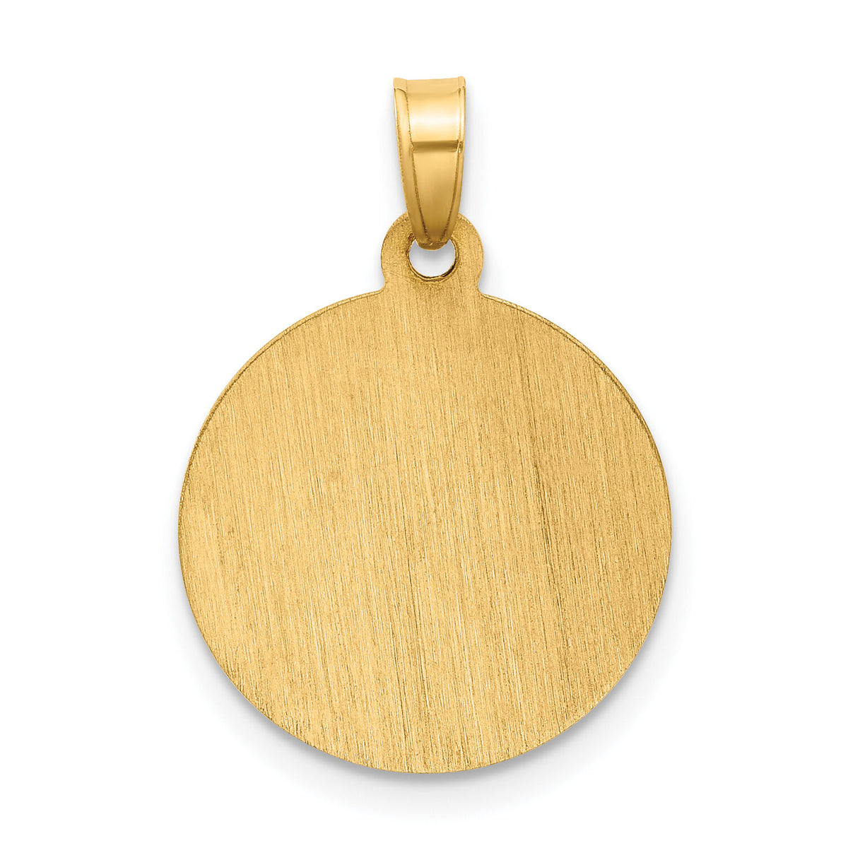 14k Satin and Polished St Anthony Medal Round Pendant-XR2131