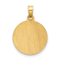 14k Satin and Polished St Anthony Medal Round Pendant-XR2131