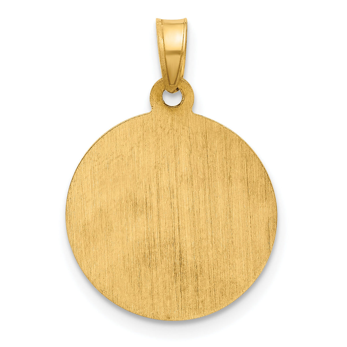 14k with Rhodium Satin and Polished St Anthony Medal Round Pendant-XR2132