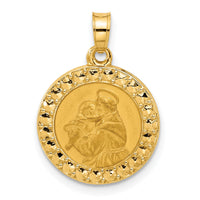 14K Polished Hollow St Anthony Medal-XR2133