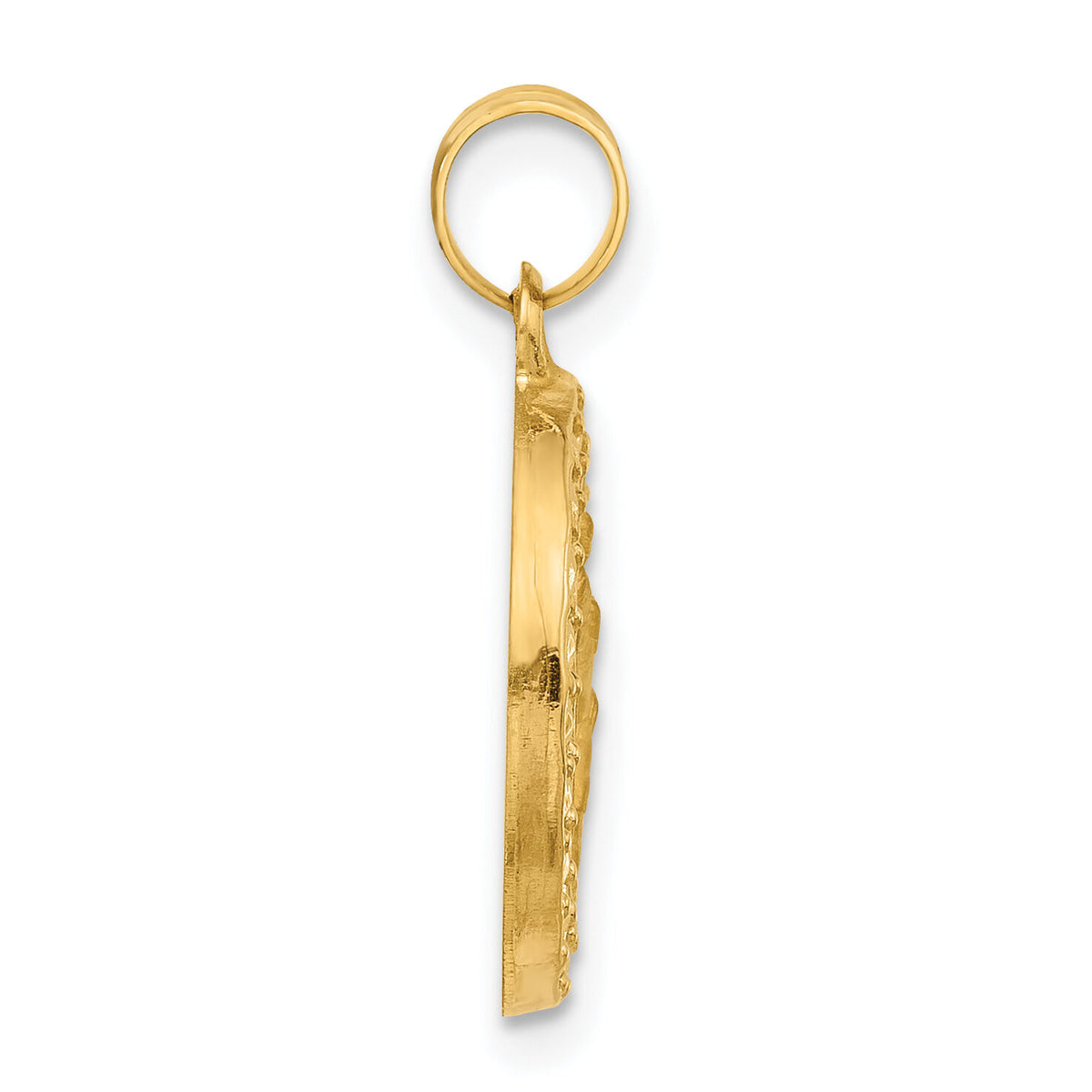 14K Hollow St. Christopher Medal-XR2136
