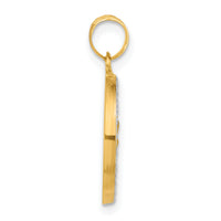 14K with White Rhodium Hollow St. Christopher Medal-XR2137
