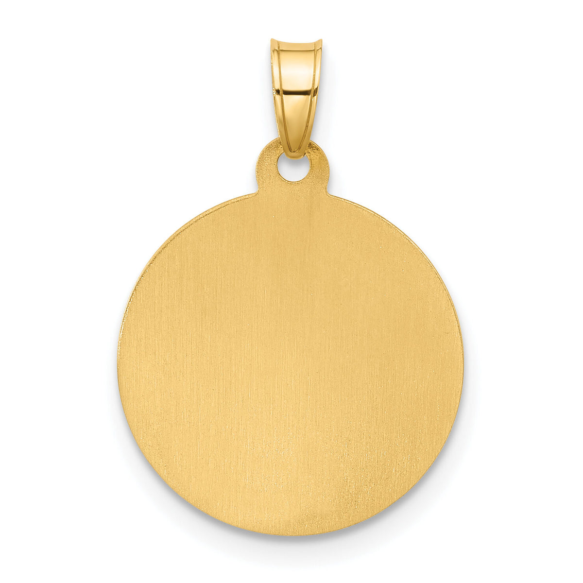 14K with White Rhodium Hollow St. Christopher Medal-XR2137