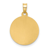 14K with White Rhodium Hollow St. Christopher Medal-XR2137
