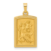 14K Rectangular Hollow St. Christopher Medal-XR2140