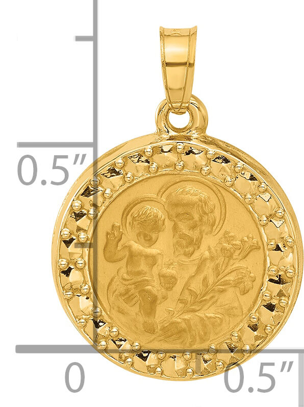 14K Hollow St. Joseph Medal-XR2142
