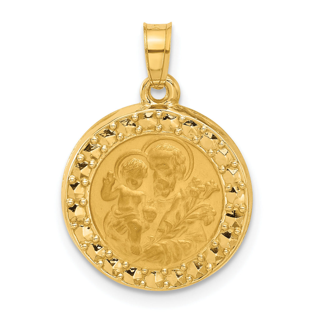 14K Hollow St. Joseph Medal-XR2142
