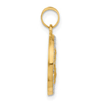 14K with White Rhodium Hollow St. Joseph Medal-XR2143