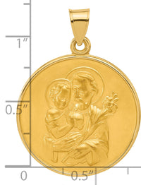 14k Polished and Satin Solid St Joseph Medal-XR2144